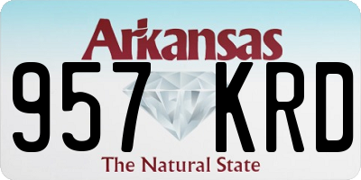 AR license plate 957KRD