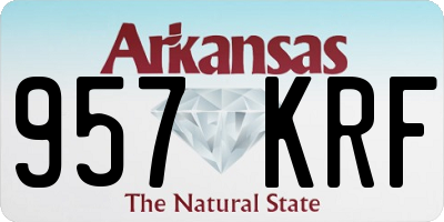 AR license plate 957KRF