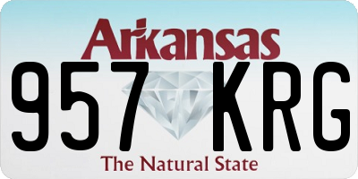 AR license plate 957KRG