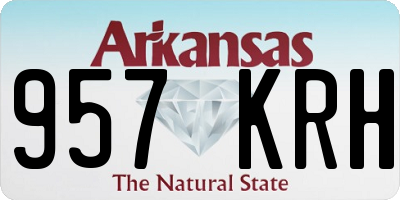 AR license plate 957KRH