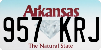 AR license plate 957KRJ