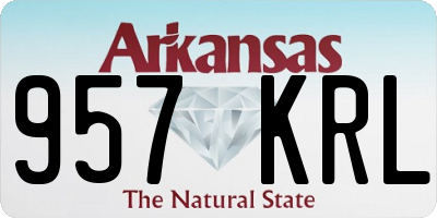AR license plate 957KRL