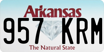 AR license plate 957KRM