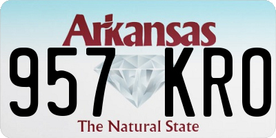 AR license plate 957KRO