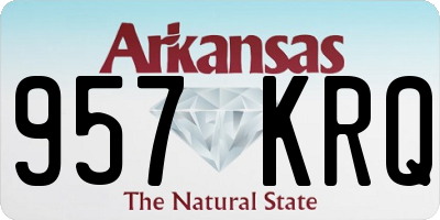 AR license plate 957KRQ