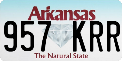 AR license plate 957KRR