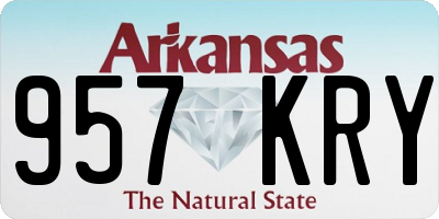 AR license plate 957KRY