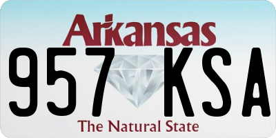 AR license plate 957KSA