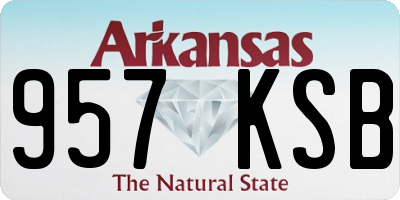AR license plate 957KSB