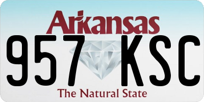 AR license plate 957KSC