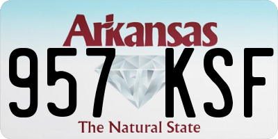 AR license plate 957KSF