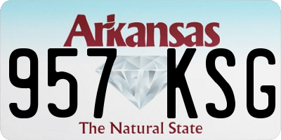 AR license plate 957KSG
