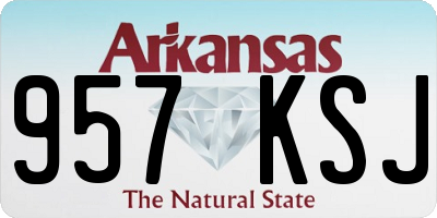 AR license plate 957KSJ