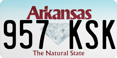 AR license plate 957KSK