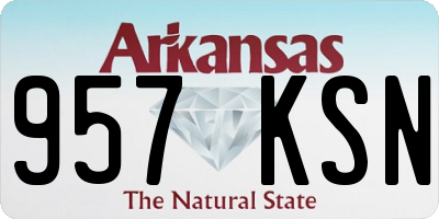 AR license plate 957KSN