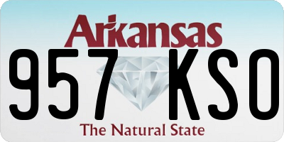 AR license plate 957KSO
