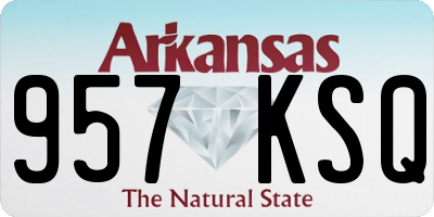 AR license plate 957KSQ