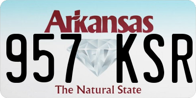 AR license plate 957KSR
