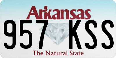 AR license plate 957KSS