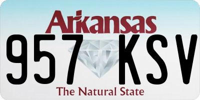 AR license plate 957KSV