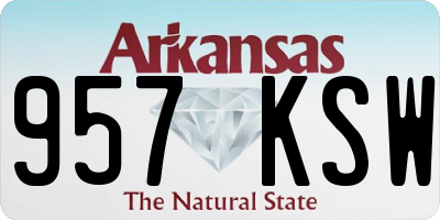 AR license plate 957KSW