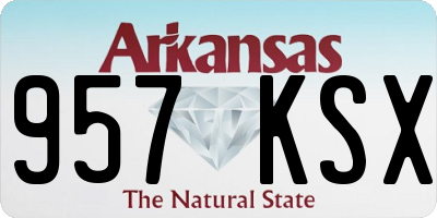 AR license plate 957KSX