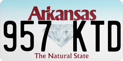 AR license plate 957KTD