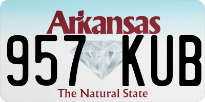 AR license plate 957KUB