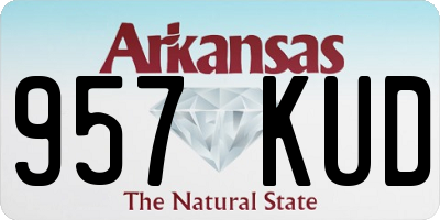 AR license plate 957KUD