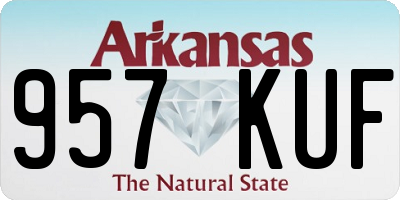 AR license plate 957KUF