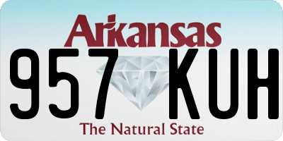 AR license plate 957KUH