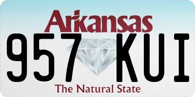 AR license plate 957KUI