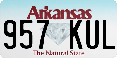 AR license plate 957KUL