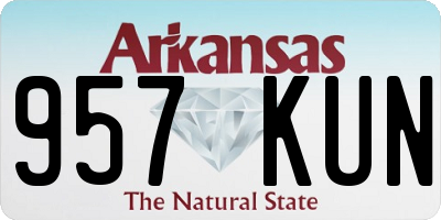 AR license plate 957KUN