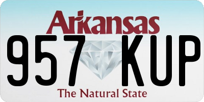 AR license plate 957KUP