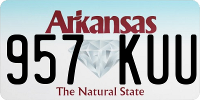 AR license plate 957KUU