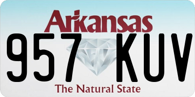 AR license plate 957KUV