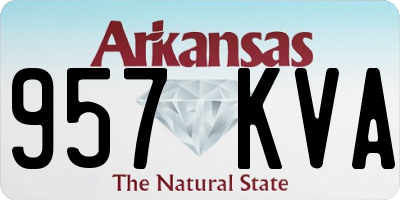 AR license plate 957KVA