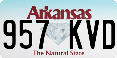 AR license plate 957KVD