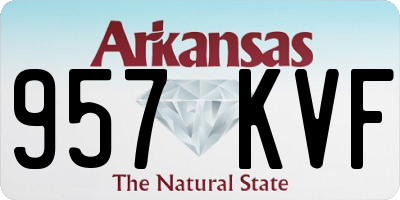 AR license plate 957KVF