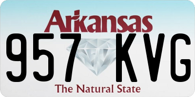 AR license plate 957KVG