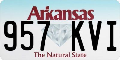AR license plate 957KVI