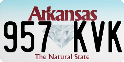 AR license plate 957KVK