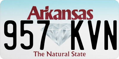 AR license plate 957KVN