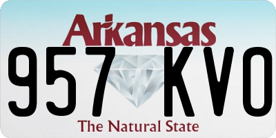AR license plate 957KVO