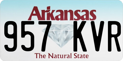 AR license plate 957KVR