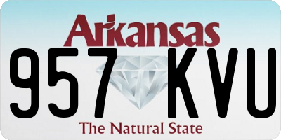 AR license plate 957KVU