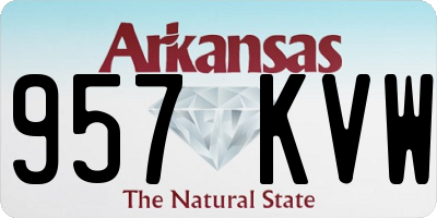 AR license plate 957KVW