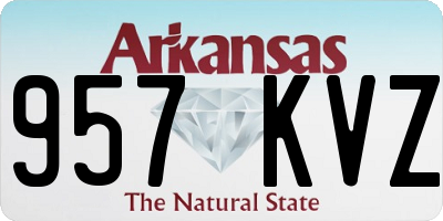 AR license plate 957KVZ