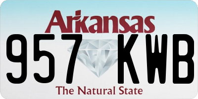 AR license plate 957KWB